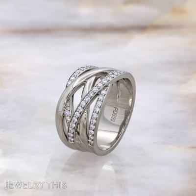 wide criss cross ring
