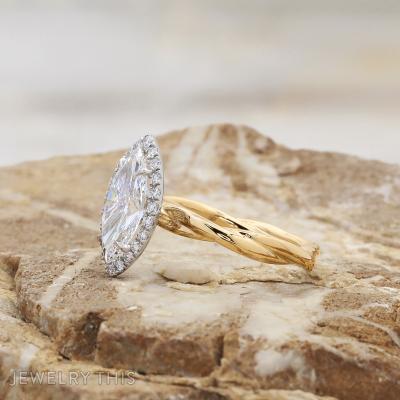halo marquise twisted twist