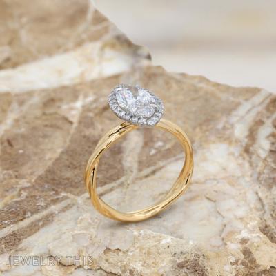 halo marquise twisted twist