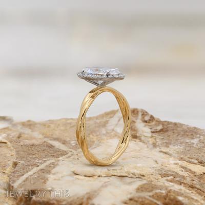 halo marquise twisted twist