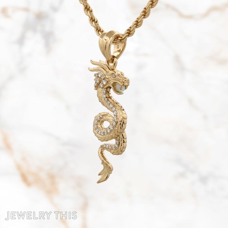 Year of the Dragon in 3D Jade Diamond