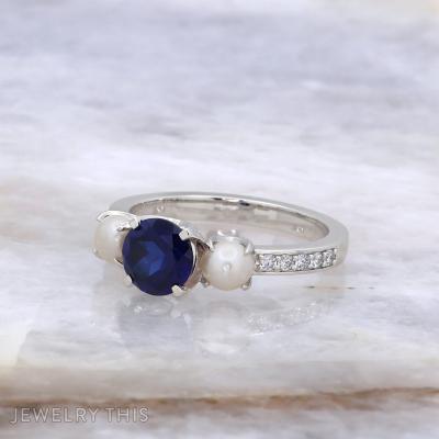 mothersring mothers birthstones pearl sapphire