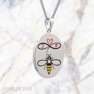 Memorial Bee Enamel Pendant