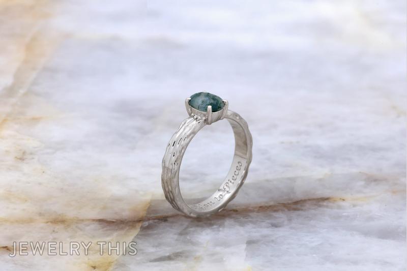 moss mossagate agate silver oval