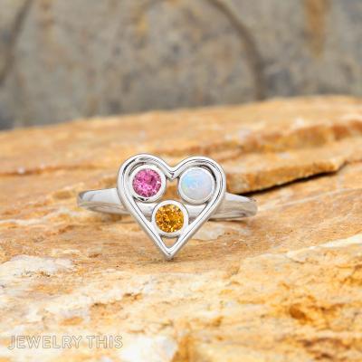 silver heart promise ring