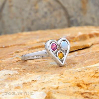 silver heart promise ring
