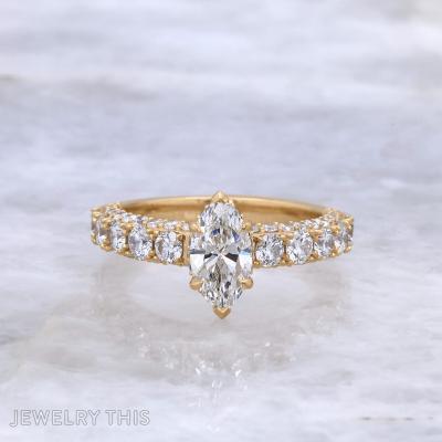 marquise pave threesided