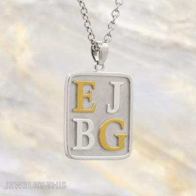 Two-tone anniversary pendant