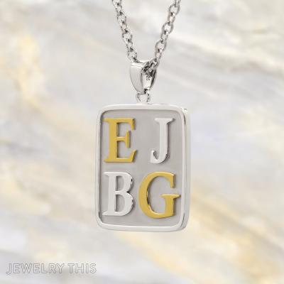 Two-tone anniversary pendant