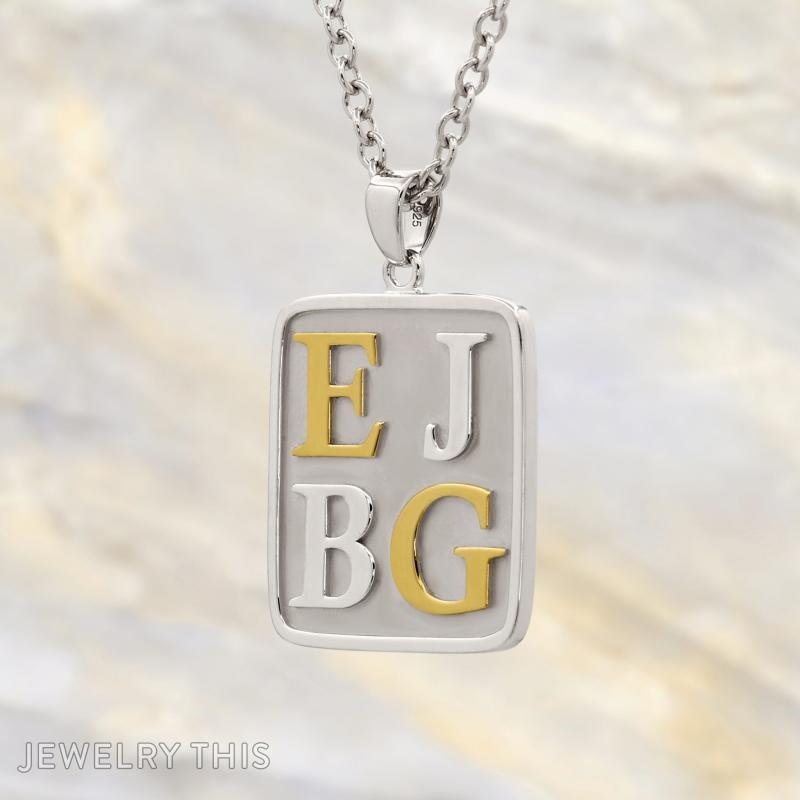 Two-tone anniversary pendant