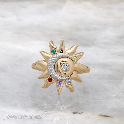 60th Birthday Grandchildren Birthstone Ring