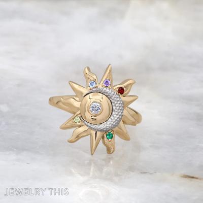 60th Birthday Grandchildren Birthstone Ring