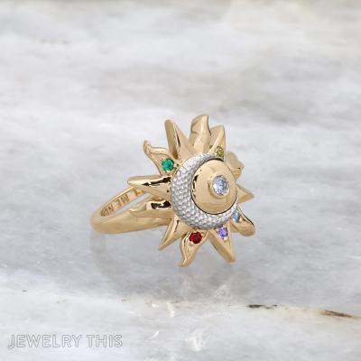 60th Birthday Grandchildren Birthstone Ring