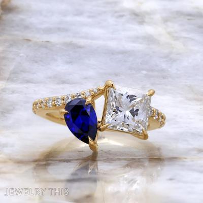 toietmoi twostone sapphire diamond