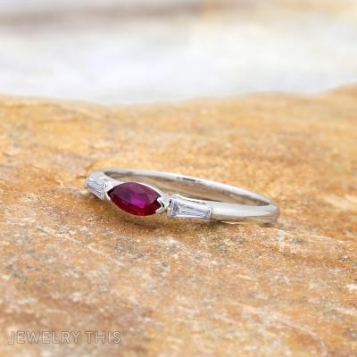 marquiseruby baguette ruby marquise