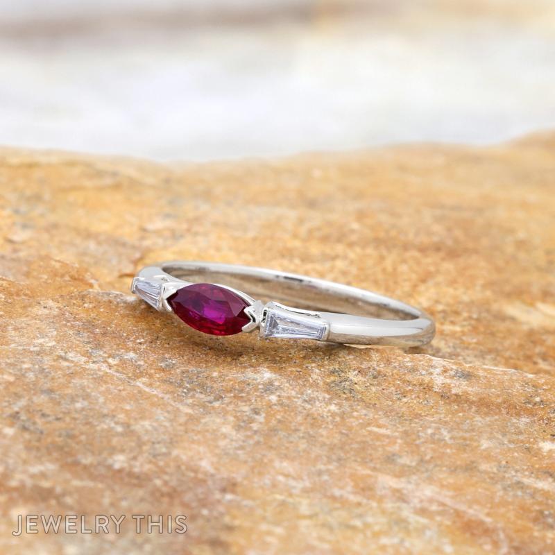 marquiseruby baguette ruby marquise