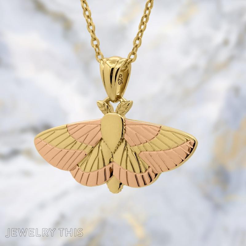 Rosy Maple Moth Pendant