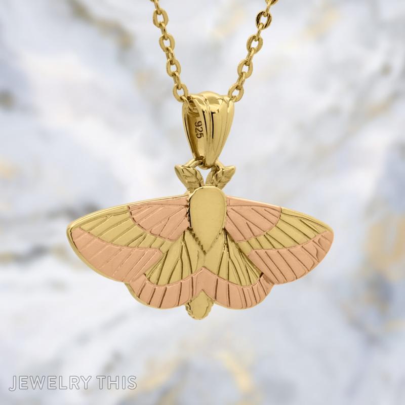 Rosy Maple Moth Pendant