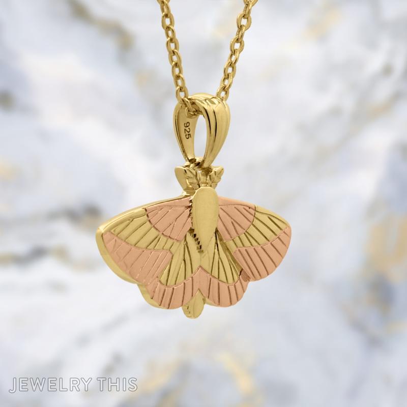 Rosy Maple Moth Pendant