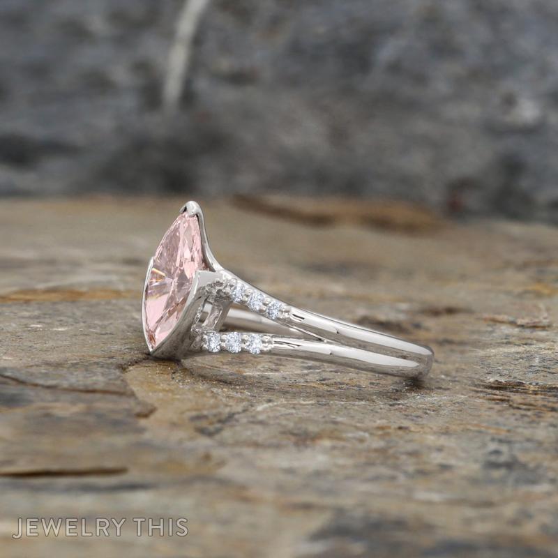 partialbezel split splitshank marquise pink
