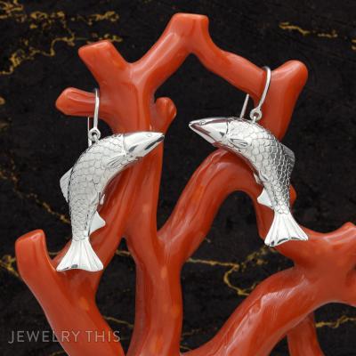 fish 3D dangle earring