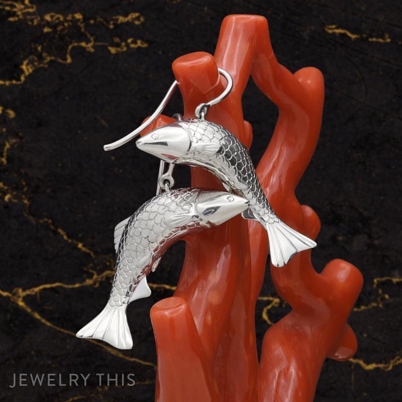 fish 3D dangle earring