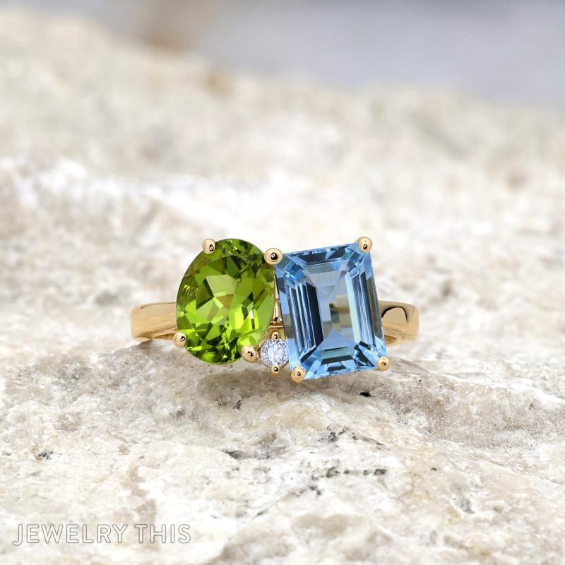 toietmoi twostone birthstone peridot aquamarine