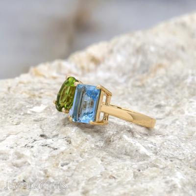 toietmoi twostone birthstone peridot aquamarine