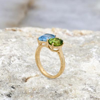 toietmoi twostone birthstone peridot aquamarine