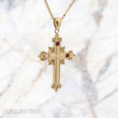 birthstone cross