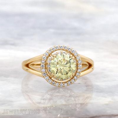 doublehalo halo yellowmoissanite