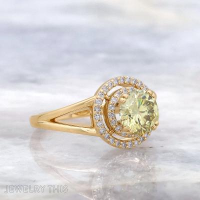 doublehalo halo yellowmoissanite