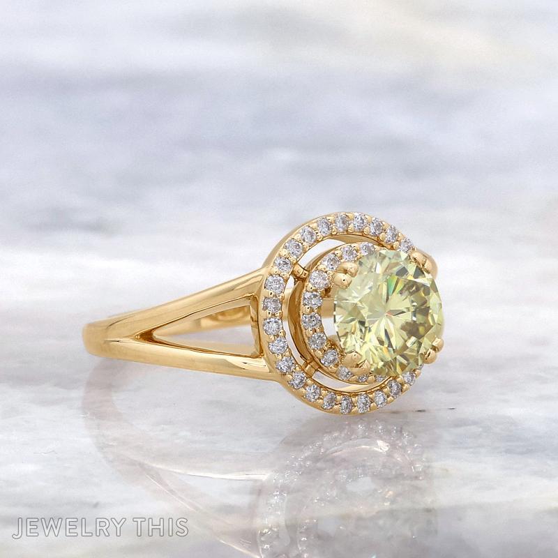 doublehalo halo yellowmoissanite