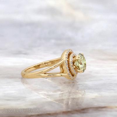 doublehalo halo yellowmoissanite