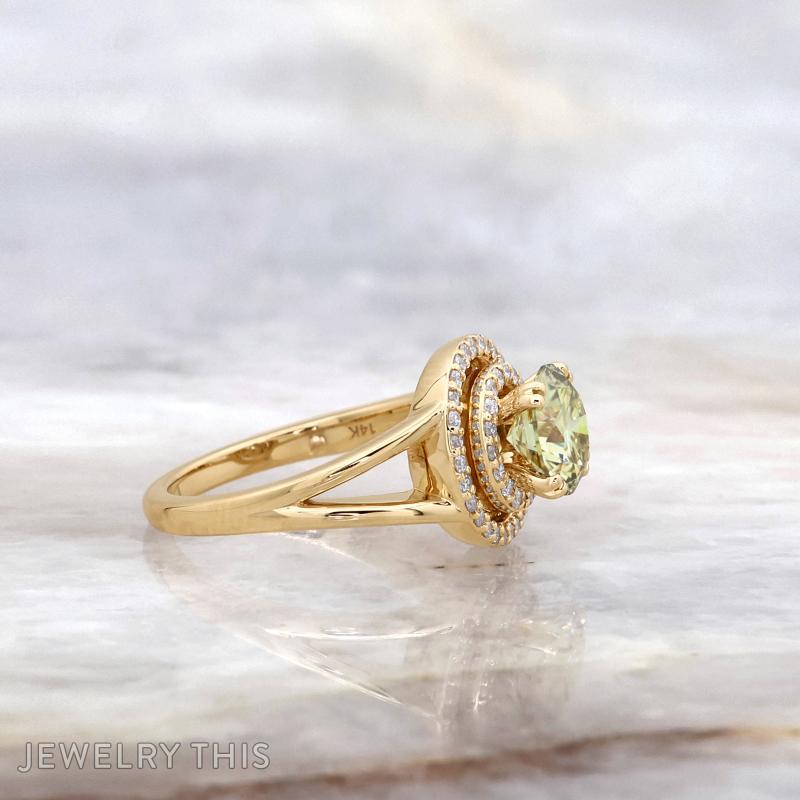 doublehalo halo yellowmoissanite