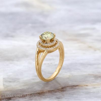 doublehalo halo yellowmoissanite