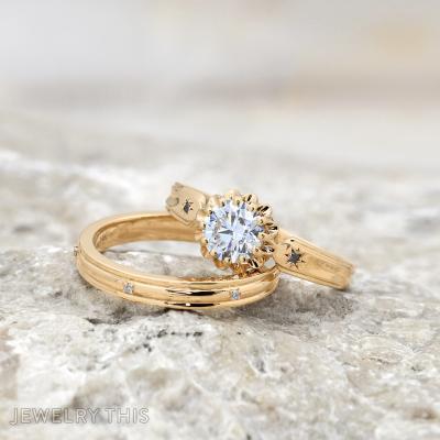 vintage scalloped illusion star