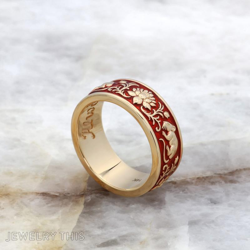 lotus and rats raised design