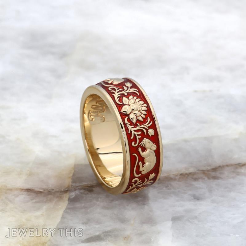 lotus and rats raised design