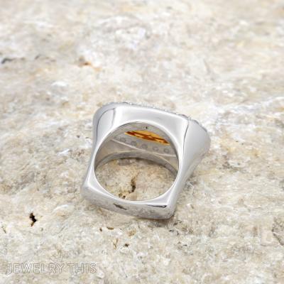 citrine diamond modern halo