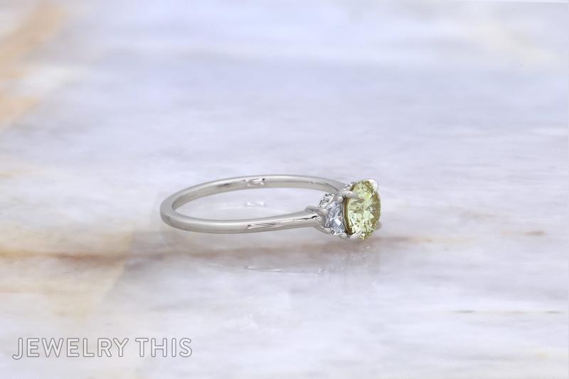 halfmoon halo hidden peekaboo threestone