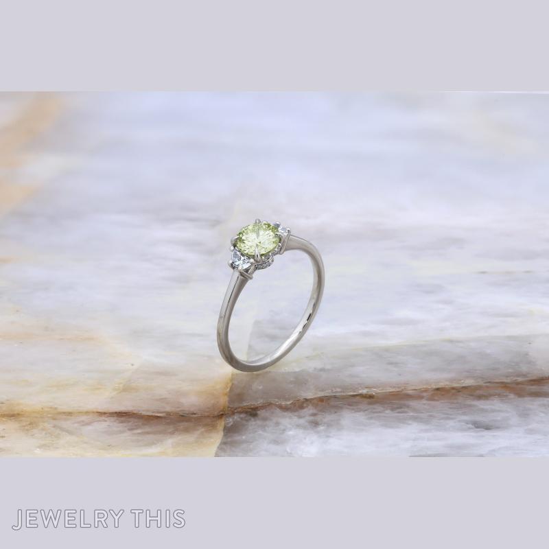 halfmoon halo hidden peekaboo threestone