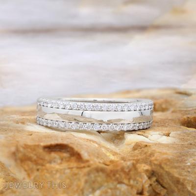 princesscut diamondband weddingset trio