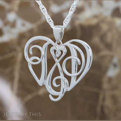 J & V Monogram Pendant