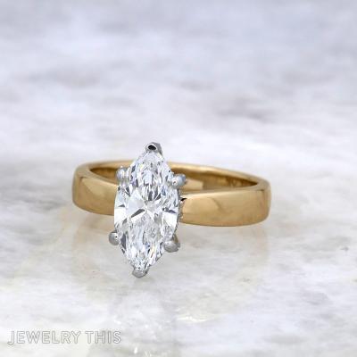 marquise halo twotone