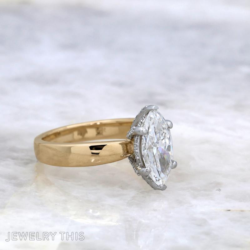 marquise halo twotone