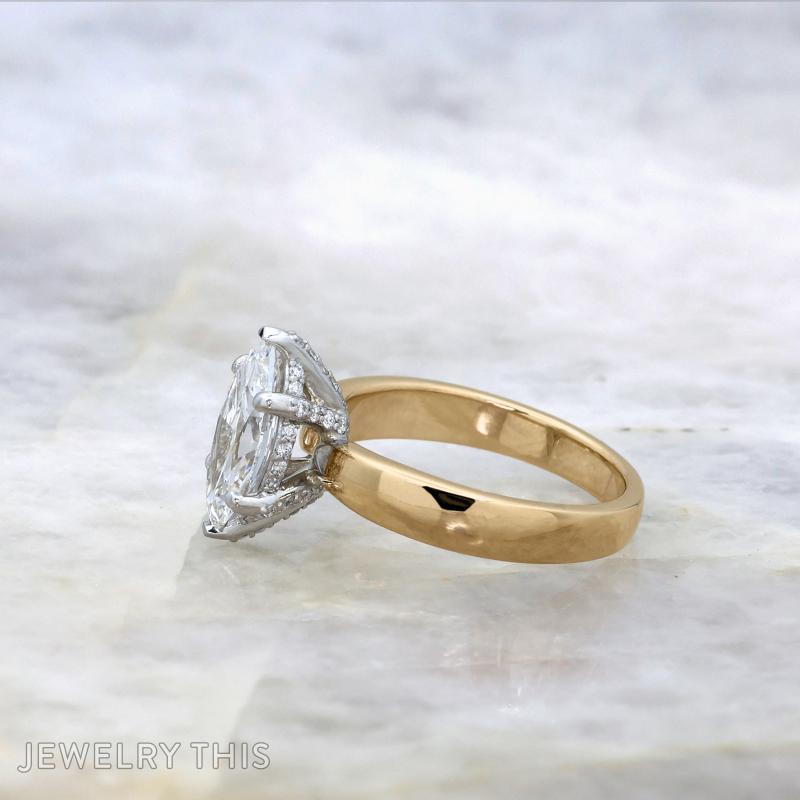 marquise halo twotone