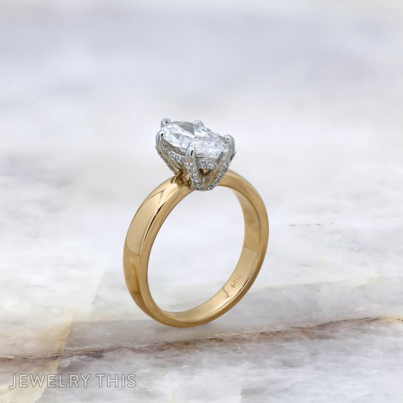 marquise halo twotone