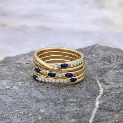 wide yellow gold ring memory