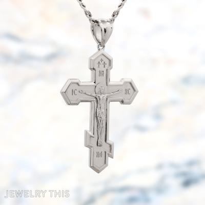 Greek orthodox cross platinum